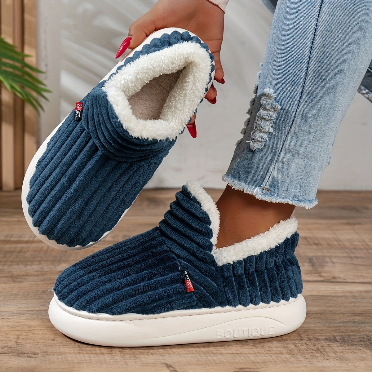 Marina™ – Zapatillas de casa de peluche