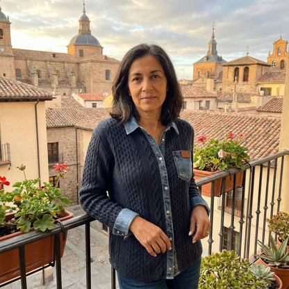 Mila™ – Camisa Casual Patchwork con Detalles Denim