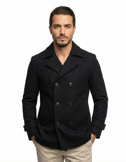 Marcelo™ - Abrigo Cruzado Elegante de Lana Premium