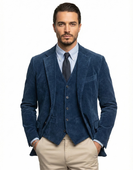 Sergio™ – Conjunto elegante de 2 piezas: blazer y chaleco para hombre